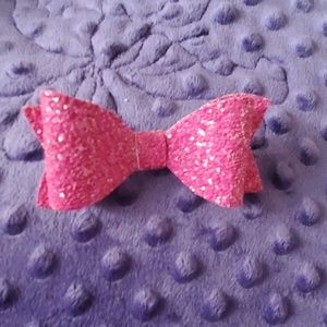 Chunky glitter bow